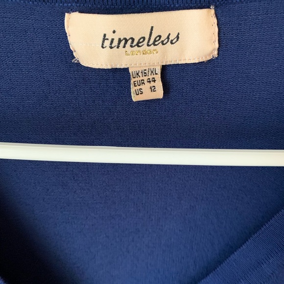 EUC Blue Cherry Cardigan by Timeless London Size 12 - Picture 3 of 5